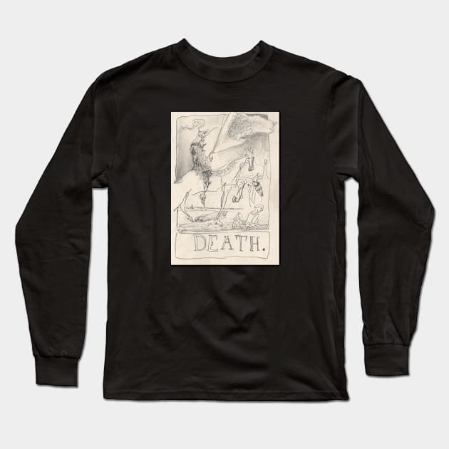 Death - Tarot XIII Long Sleeve T-Shirt by AdrienSourdotArt